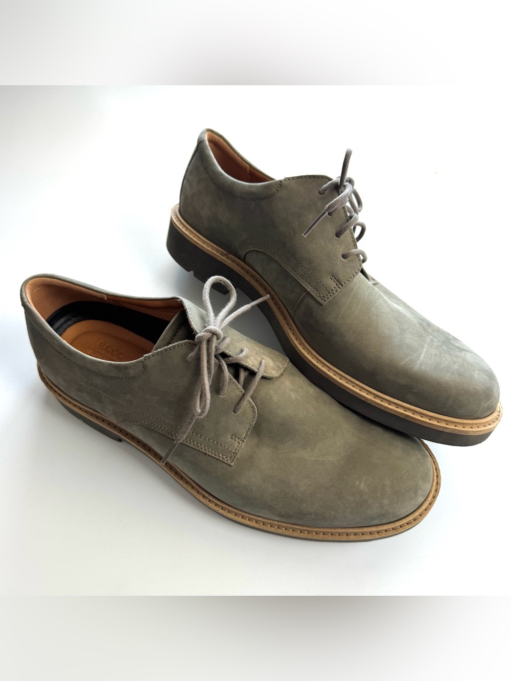 ECCO Metropole London derby Comfort shoes dark clay nubuck leather Men’s 10-10.5